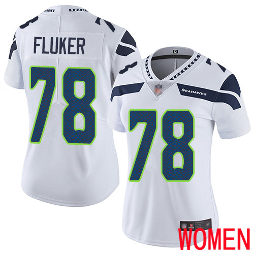 Seattle Seahawks Limited White Women D.J. Fluker Road Jersey NFL Football #78 Vapor Untouchable